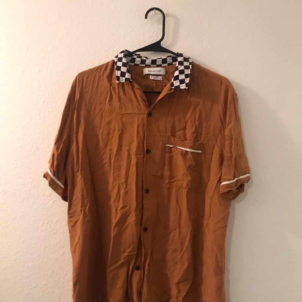 Urban Outfitters Checkered Camp Shirt